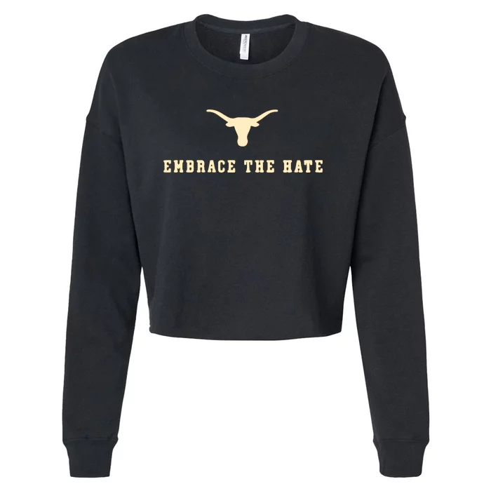 Texas Embrace The Hate Texas Football Cropped Pullover Crew