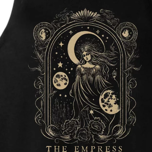 The Empress Tarot Card Goth Emo Occult Ladies Tri-Blend Wicking Tank