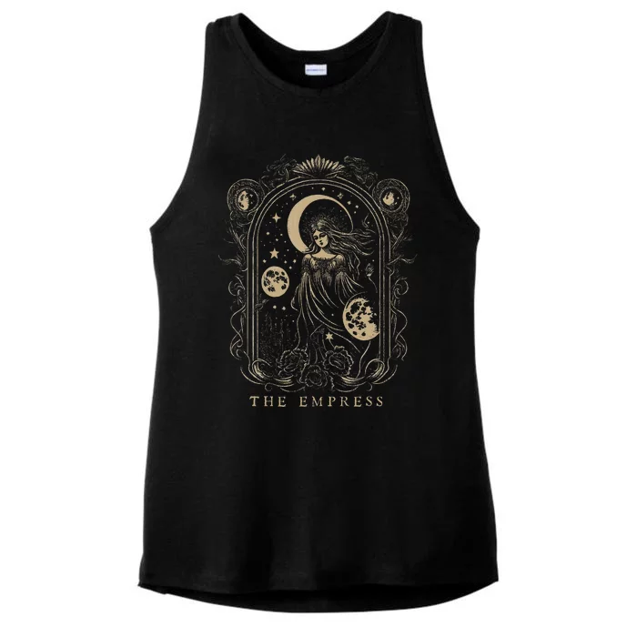 The Empress Tarot Card Goth Emo Occult Ladies Tri-Blend Wicking Tank