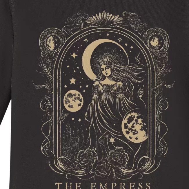 The Empress Tarot Card Goth Emo Occult Baby Long Sleeve Bodysuit