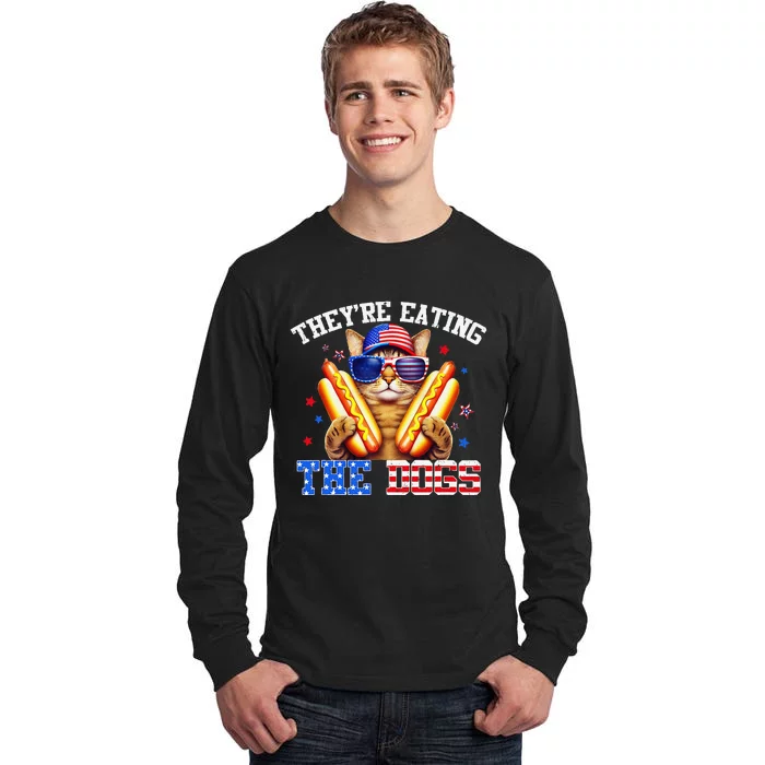 They’Re Eating The Dogs And Cats Kamala Trump Debate 2024 Gift Tall Long Sleeve T-Shirt