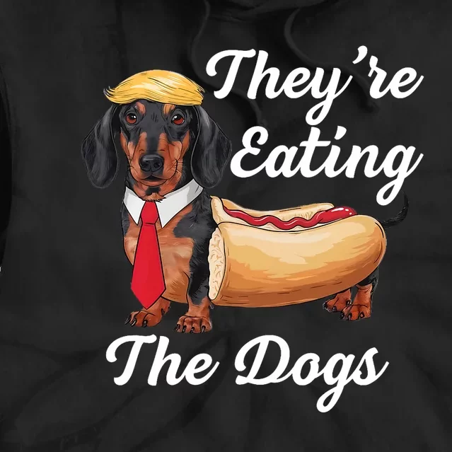 TheyRe Eating The Dogs Dachshund Hotdog Wiener Dog Tie Dye Hoodie