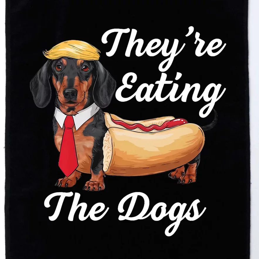 TheyRe Eating The Dogs Dachshund Hotdog Wiener Dog Platinum Collection Golf Towel