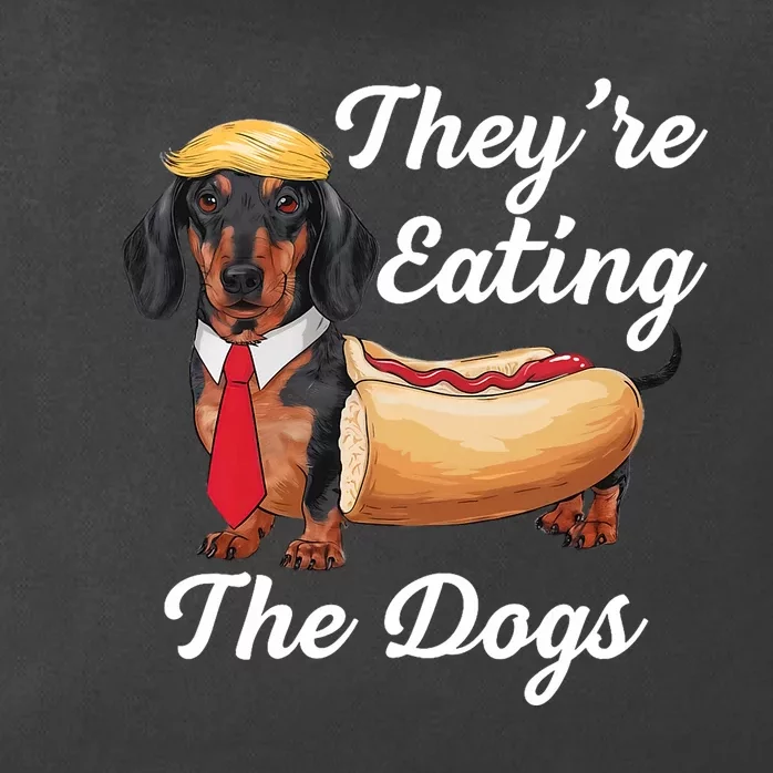 TheyRe Eating The Dogs Dachshund Hotdog Wiener Dog Zip Tote Bag