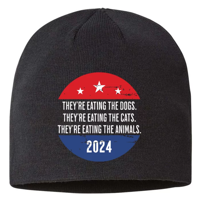 TheyRe Eating The Dogs TheyRe Eating The Cats Trump Harris 8 1/2in Sustainable Knit Beanie