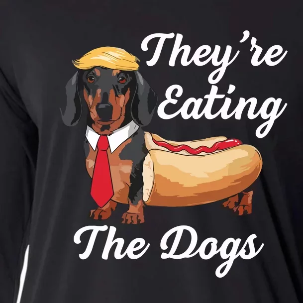 TheyRe Eating The Dogs Dachshund Hotdog Wiener Dog Cooling Performance Long Sleeve Crew