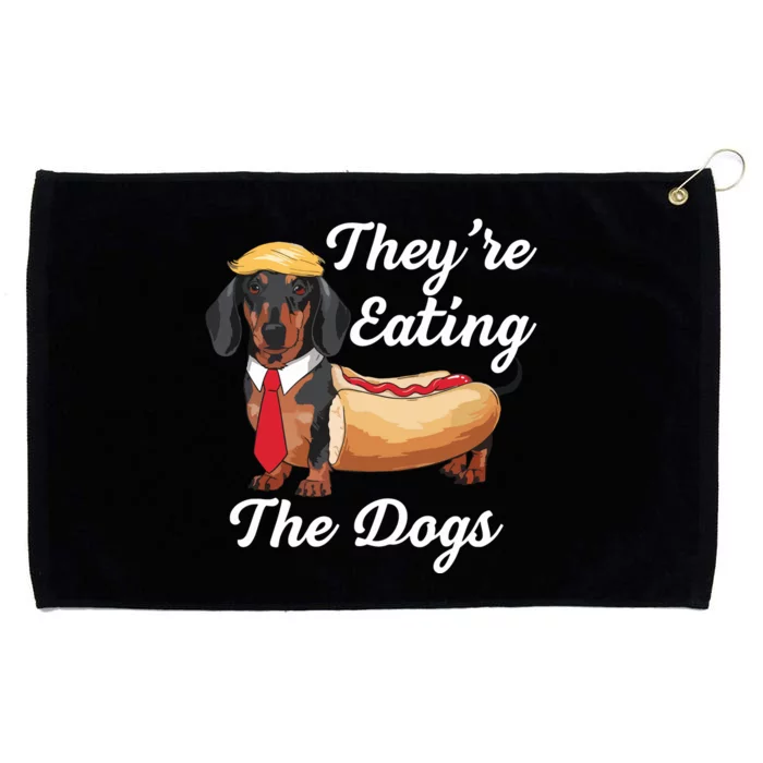 TheyRe Eating The Dogs Dachshund Hotdog Wiener Dog Grommeted Golf Towel