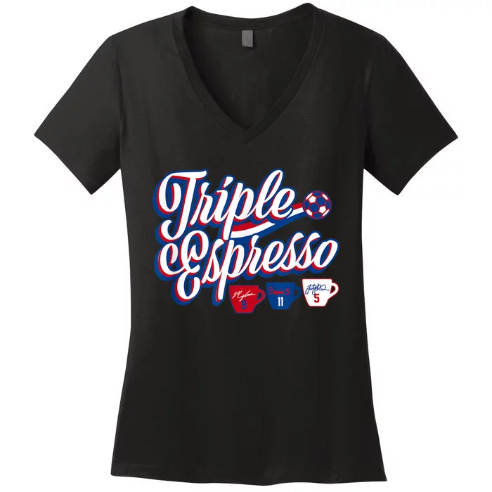 Triple Espresso Women's V-Neck T-Shirt