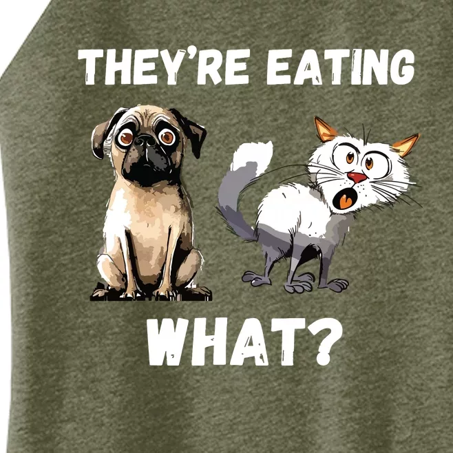 They’Re Eating The Dogs They’Re Eating The Cats The Pets Women’s Perfect Tri Rocker Tank