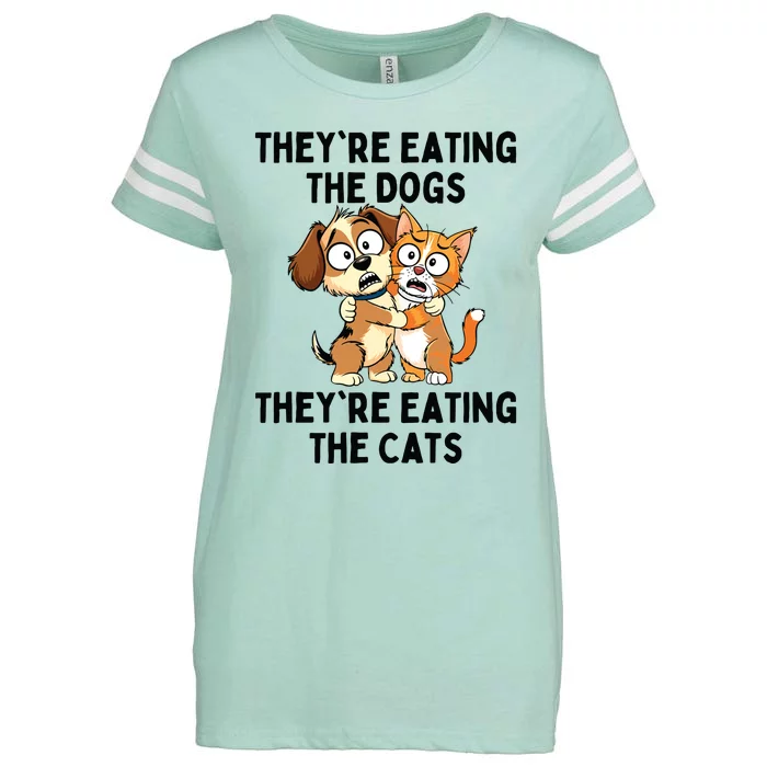 TheyRe Eating The Dogs TheyRe Eating The Cats Enza Ladies Jersey Football T-Shirt