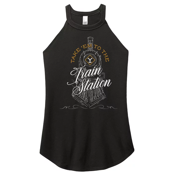 Take Em To The Train Station Women’s Perfect Tri Rocker Tank