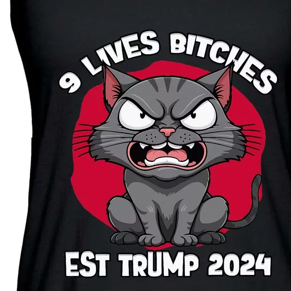 TheyRe Eating The Dogs Cats Pets Save Our Pets Trump Ladies Essential Flowy Tank