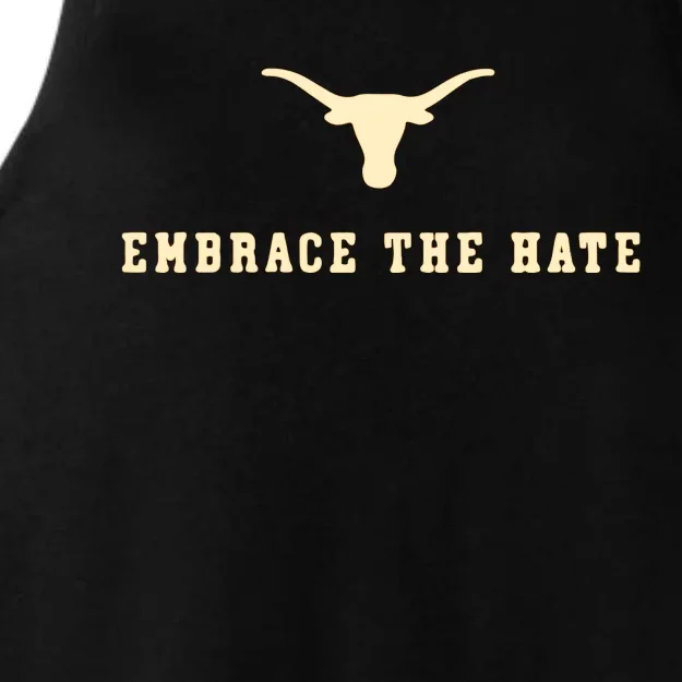 Texas Embrace The Hate Longhorns Football Texas Ladies Tri-Blend Wicking Tank