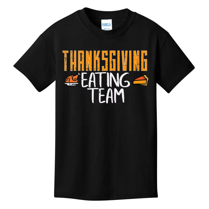 Thanksgiving Eating Team Turkey Day Squad Kids T-Shirt