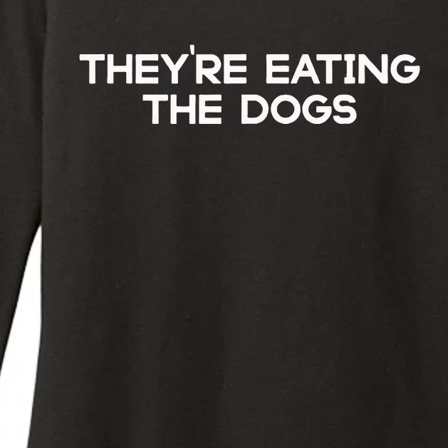 They’Re Eating The Dogs Funny Trump Harris Debate 2024 Womens CVC Long Sleeve Shirt