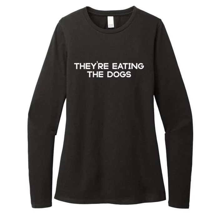 They’Re Eating The Dogs Funny Trump Harris Debate 2024 Womens CVC Long Sleeve Shirt