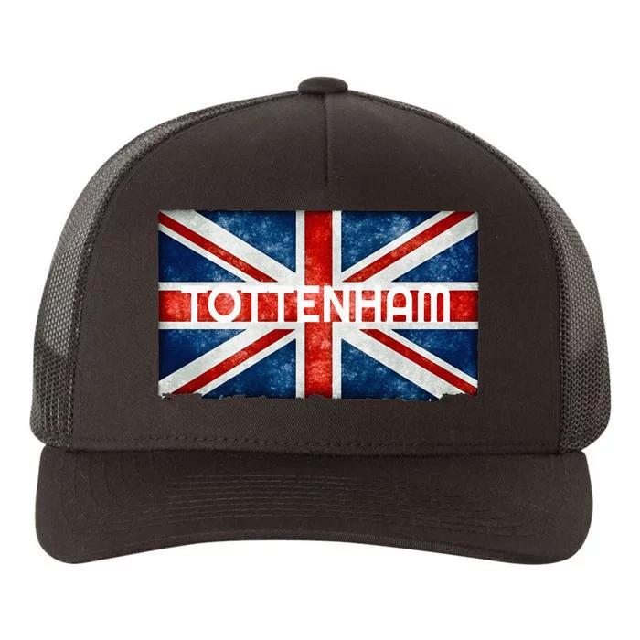 Tottenham England UK Flag Yupoong Adult 5-Panel Trucker Hat