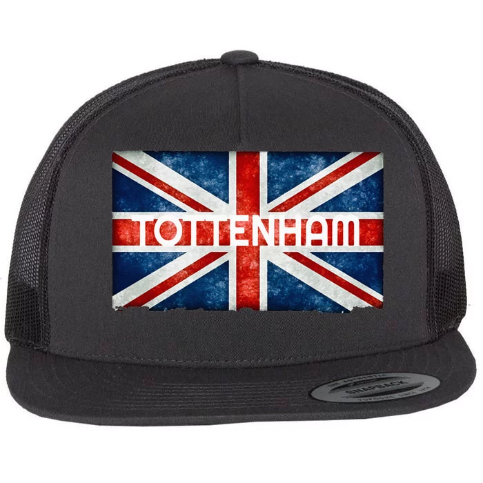 Tottenham England UK Flag Flat Bill Trucker Hat