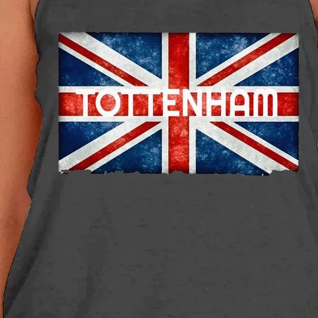 Tottenham England UK Flag Women's Knotted Racerback Tank