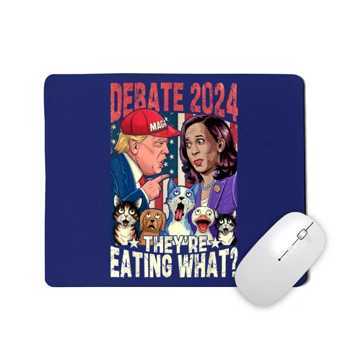 TheyRe Eating What Funny Debate Election 2024 Pets Dog Cat Mousepad