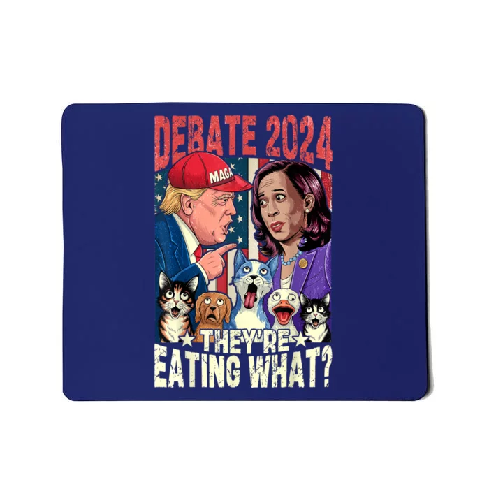 TheyRe Eating What Funny Debate Election 2024 Pets Dog Cat Mousepad