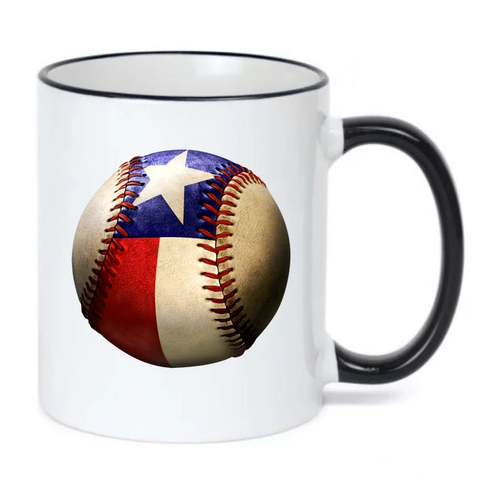 Texas Baseball Black Color Changing Mug