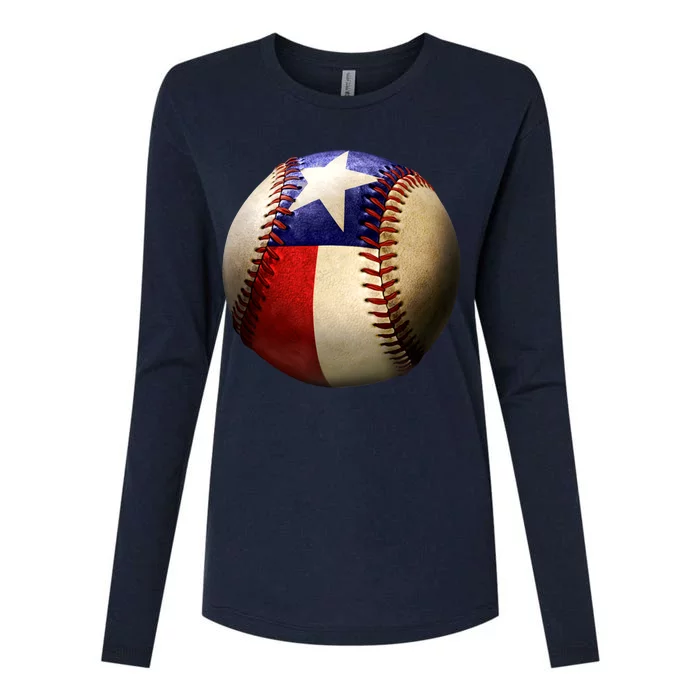 Texas Baseball Womens Cotton Relaxed Long Sleeve T-Shirt