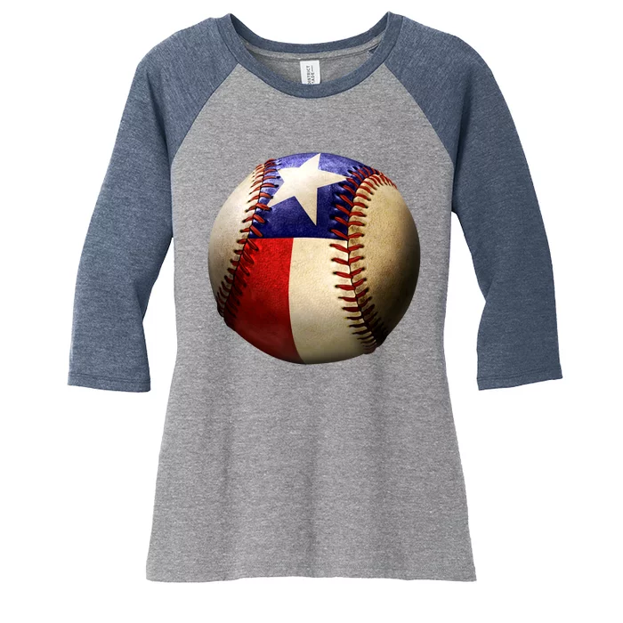 Texas Baseball Women's Tri-Blend 3/4-Sleeve Raglan Shirt