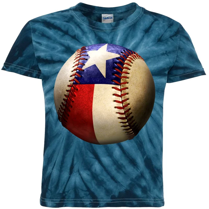 Texas Baseball Kids Tie-Dye T-Shirt