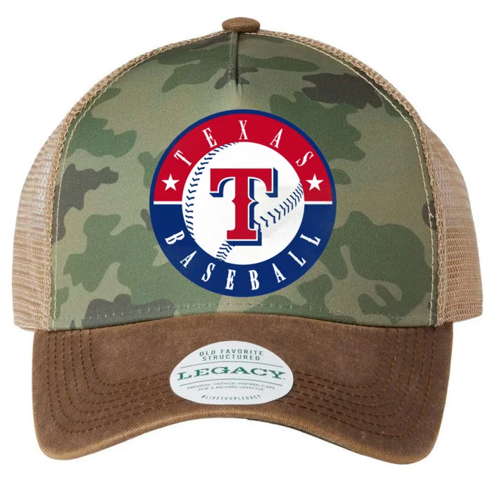 Texas Baseball Fan Vintage Legacy Tie Dye Trucker Hat