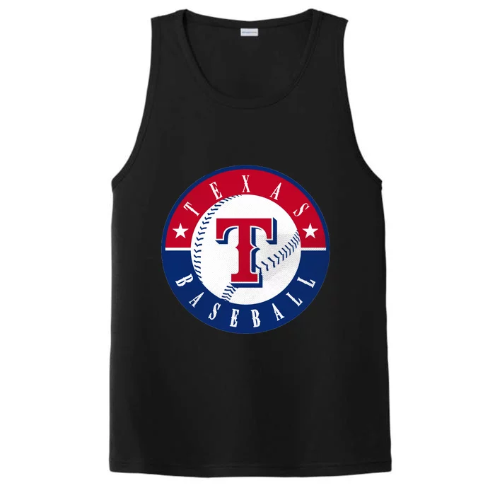 Texas Baseball Fan Vintage Performance Tank