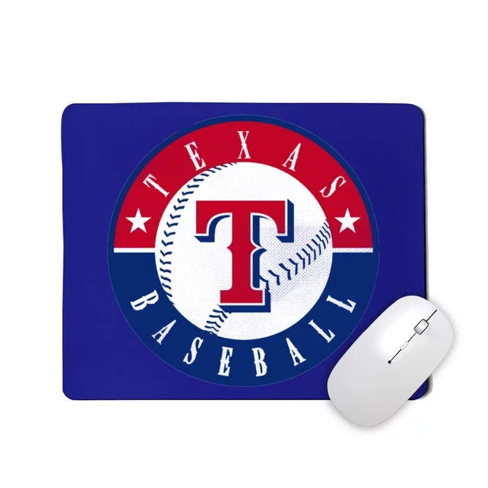 Texas Baseball Fan Vintage Mousepad