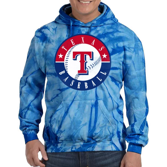 Texas Baseball Fan Vintage Tie Dye Hoodie