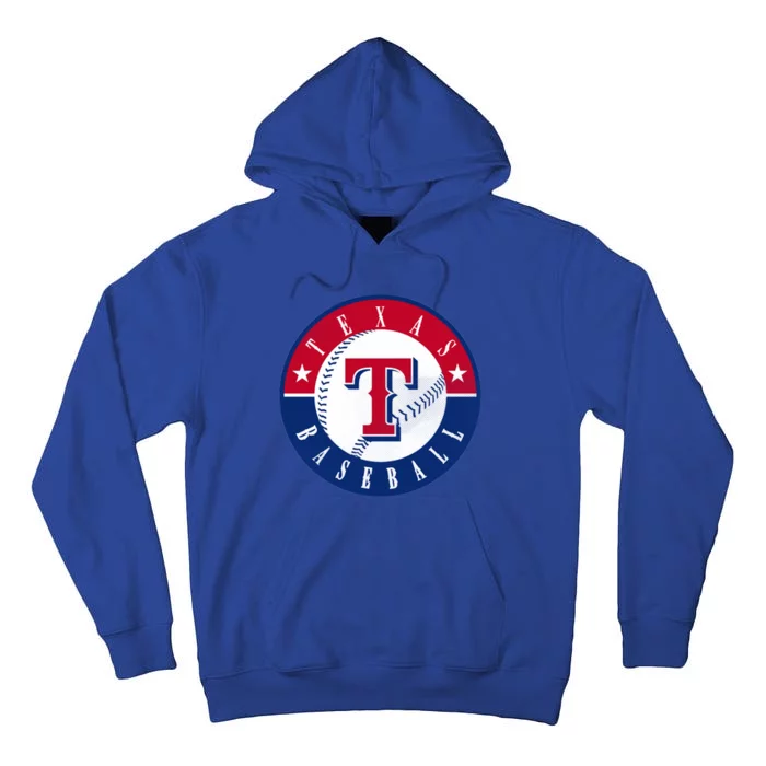 Texas Baseball Fan Vintage Tall Hoodie