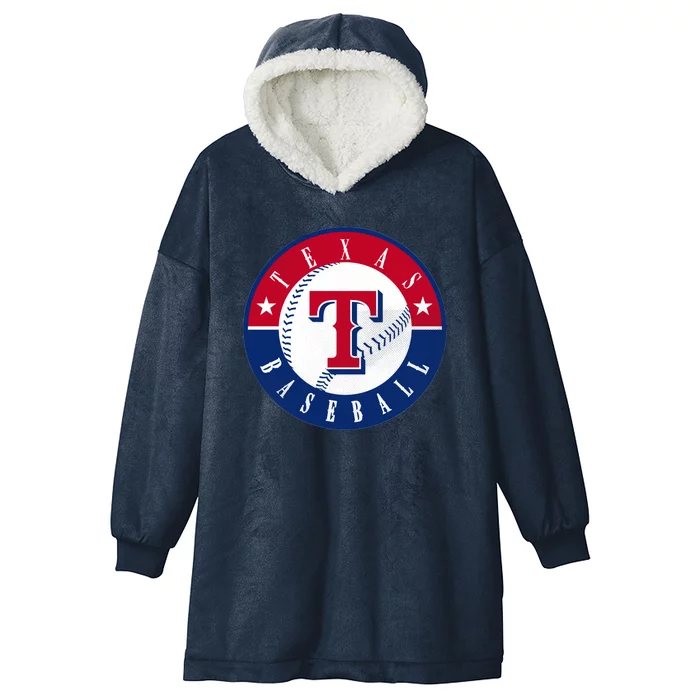 Texas Baseball Fan Vintage Hooded Wearable Blanket