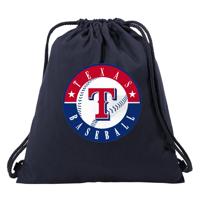 Texas Baseball Fan Vintage Drawstring Bag