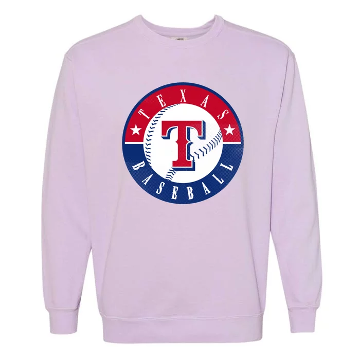 Texas Baseball Fan Vintage Garment-Dyed Sweatshirt