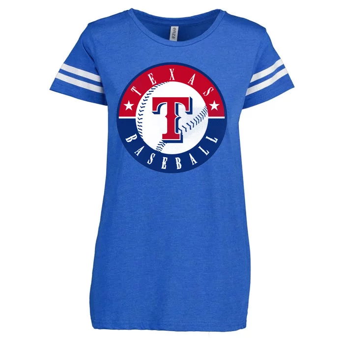 Texas Baseball Fan Vintage Enza Ladies Jersey Football T-Shirt