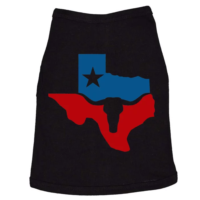 Texas Flag Longhorn Logo Doggie Tank