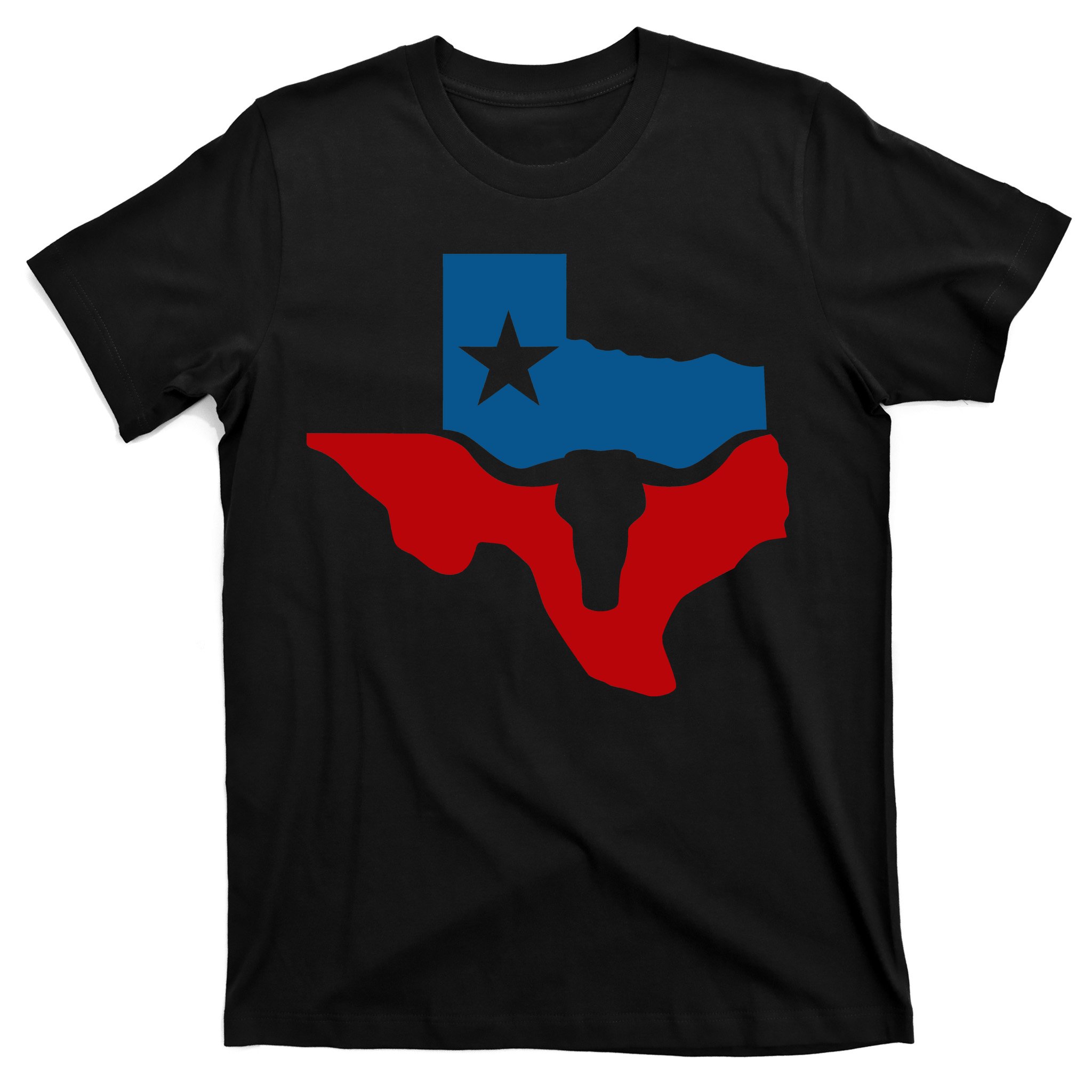 Texas State Flag With Heart Girls Fitted T-Shirt Texan Pride Love 