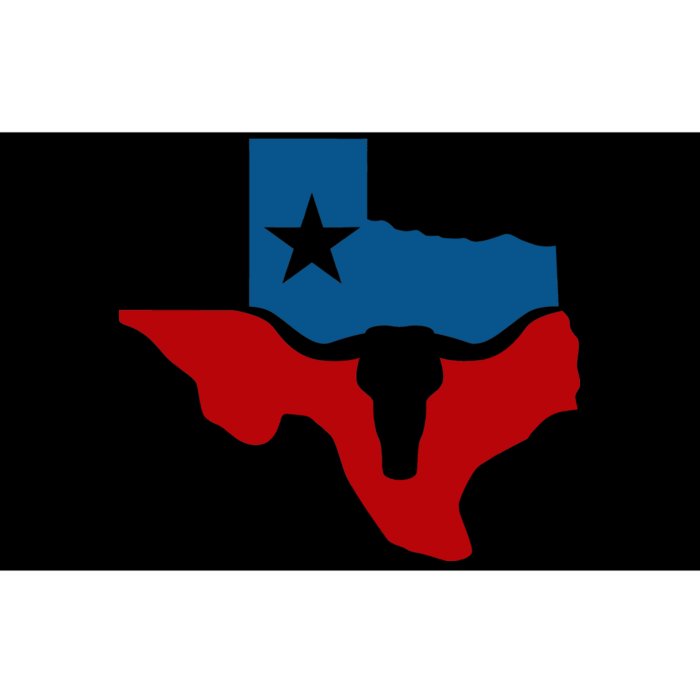 Texas Flag Longhorn Logo Bumper Sticker