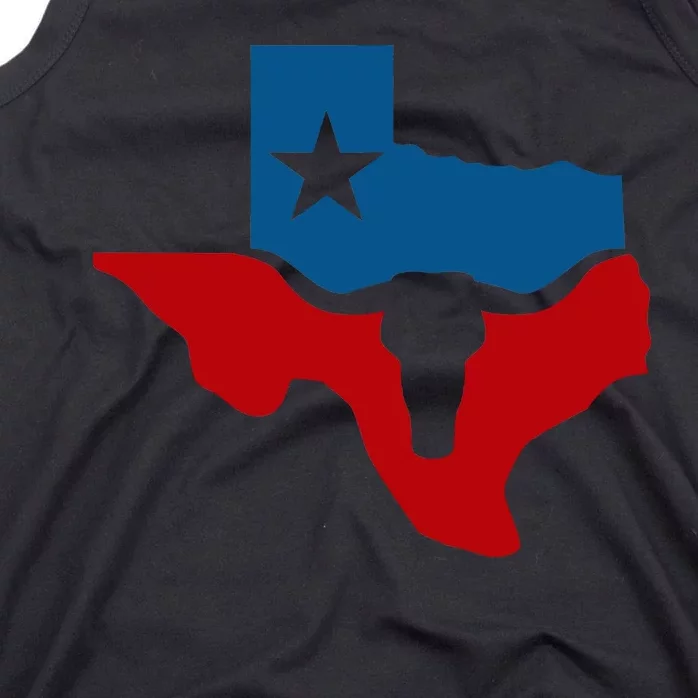 Texas Flag Longhorn Logo Tank Top