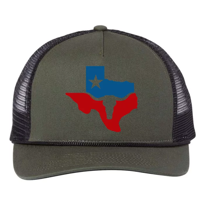 Texas Flag Longhorn Logo Retro Rope Trucker Hat Cap