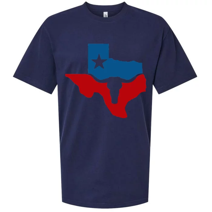 Texas Flag Longhorn Logo Sueded Cloud Jersey T-Shirt