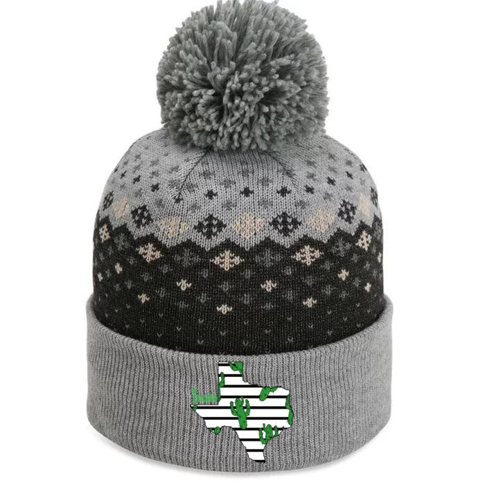 Texas Floral Cactus The Baniff Cuffed Pom Beanie