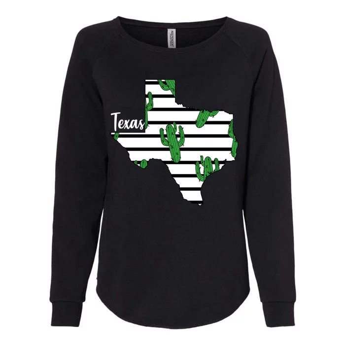 Texas Floral Cactus Womens California Wash Sweatshirt