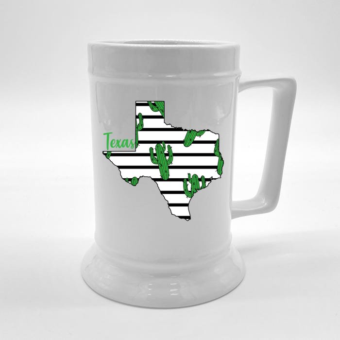 Texas Floral Cactus Front & Back Beer Stein