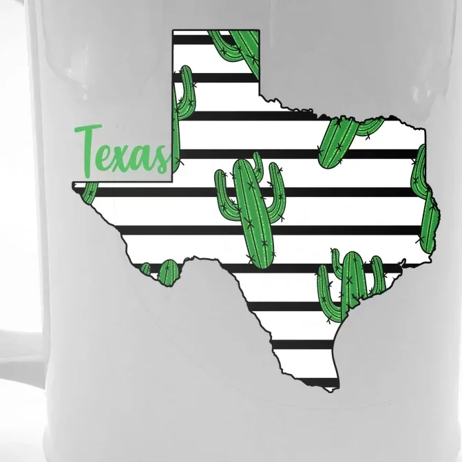 Texas Floral Cactus Front & Back Beer Stein