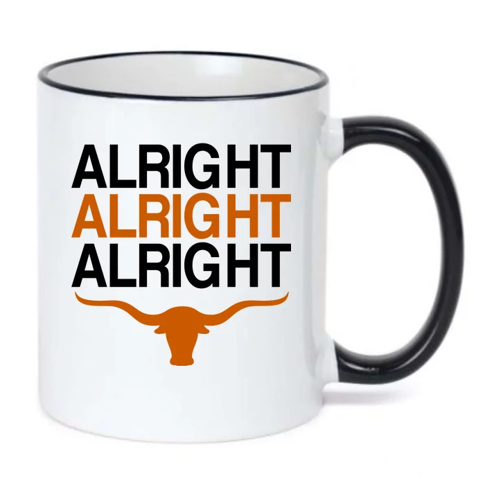 Texas Football Alright Alright Alright Long Horn Black Color Changing Mug