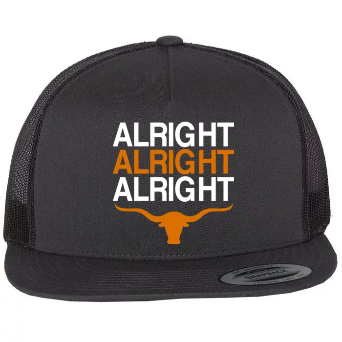 Texas Football Alright Alright Alright Long Horn Flat Bill Trucker Hat